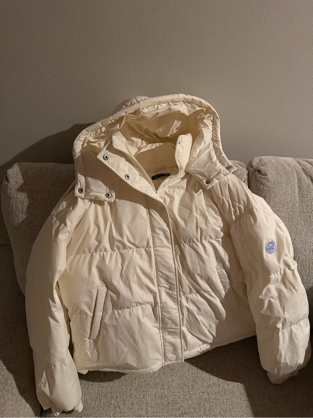 Cream puffer jacket - Picture 5 of 5